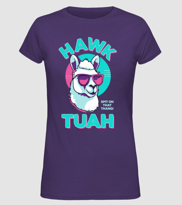 Hawk tuah llama retro sunglasses model mov pe tricou