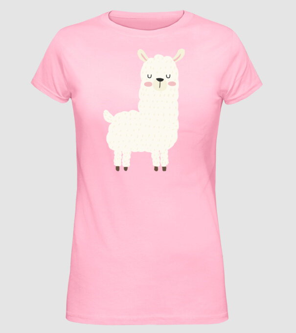 Alpaca model roz deschis pe tricou