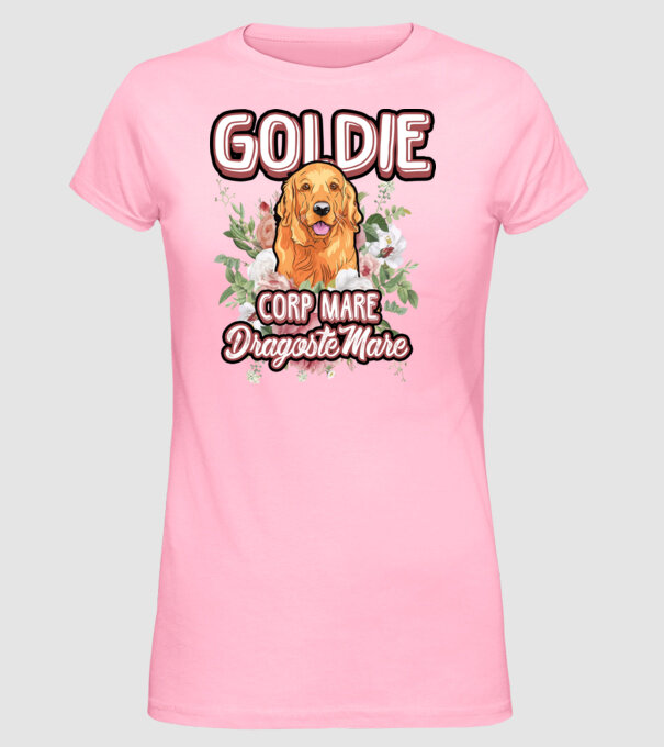 Goldie picioare mici dragoste mare model roz deschis pe tricou