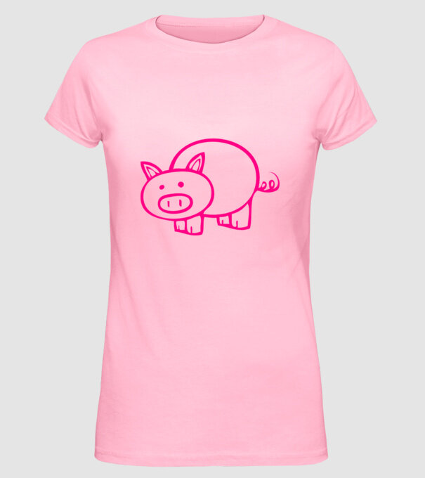 purcel model roz deschis pe tricou