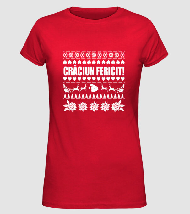 crăciun Fericit! model roșu pe tricou