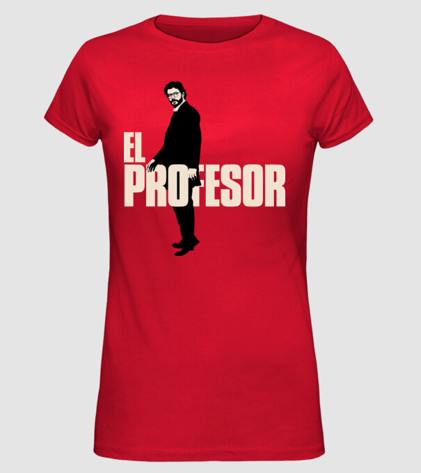 el professor la casa de papel model roșu pe tricou