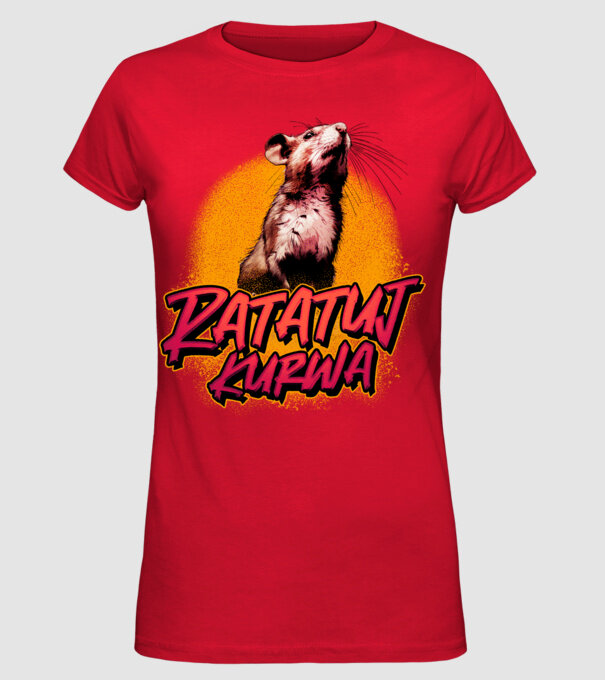 Ratatuj kurwa model roșu pe tricou