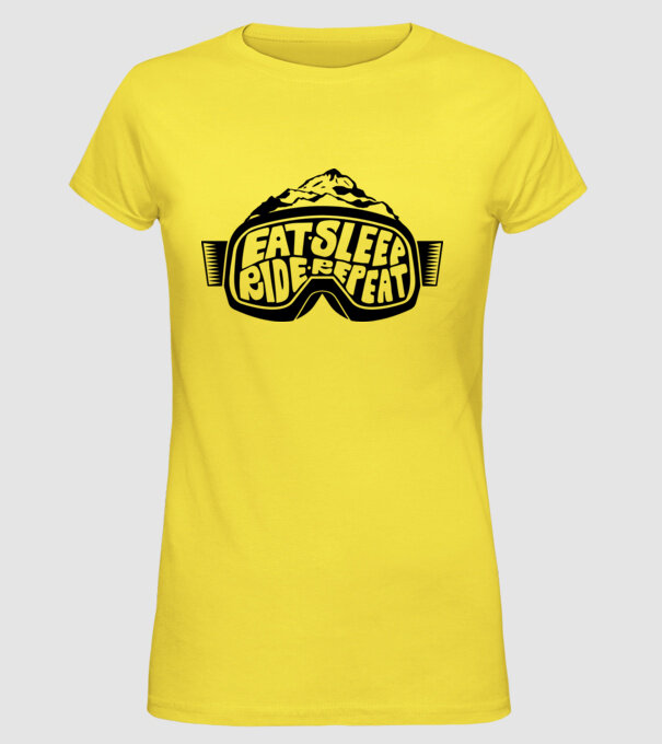 Eat sleep ride repeat model galben pe tricou