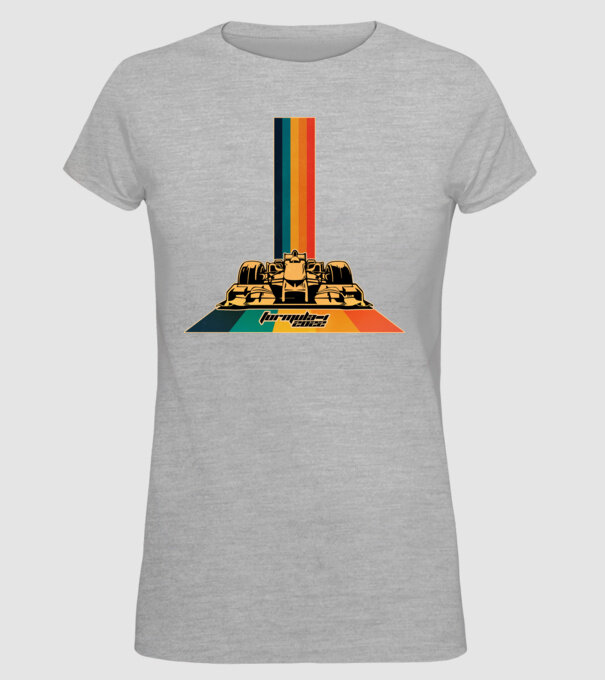 f1 retro car model gri pe tricou