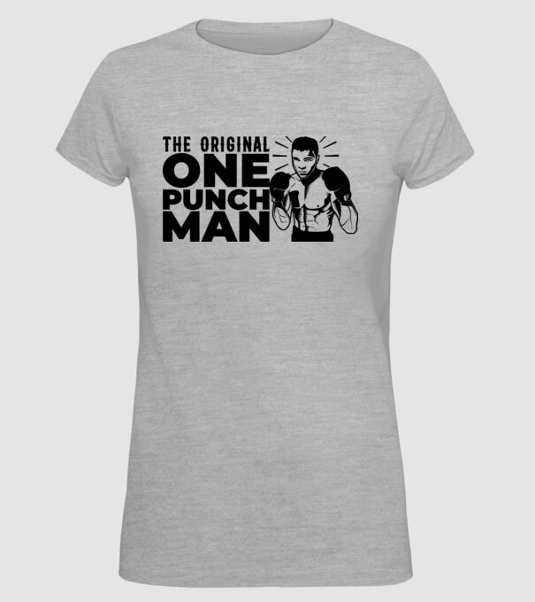 Ali the original one punch man model gri pe tricou