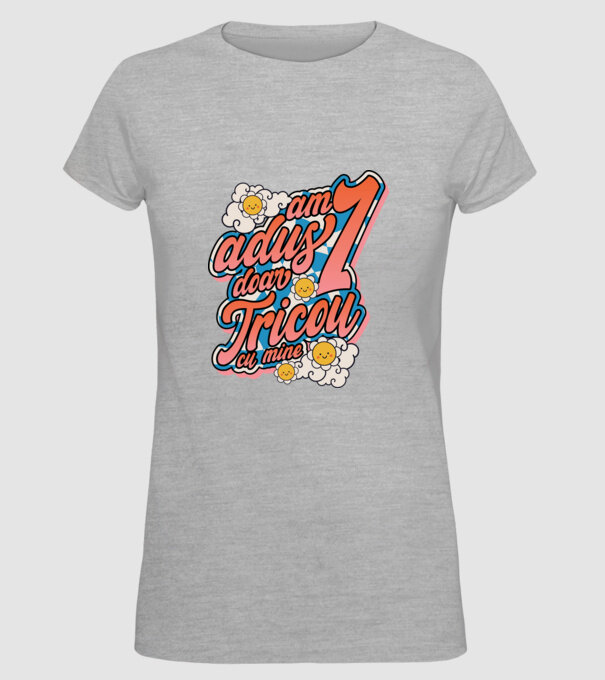 Am adus doar un tricou cu mine! model gri pe tricou