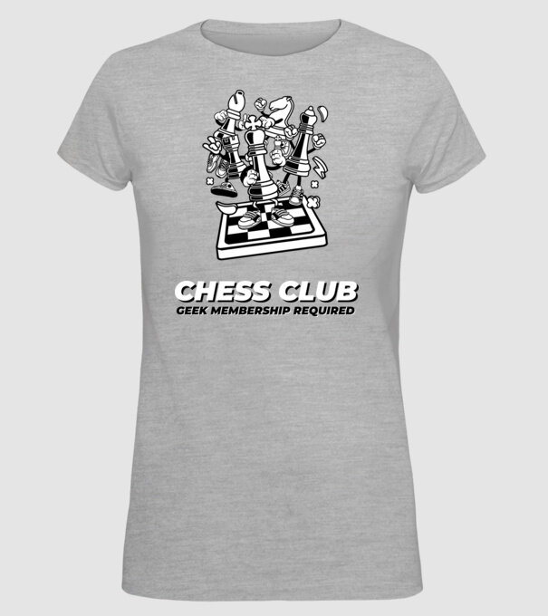 chess club model gri pe tricou