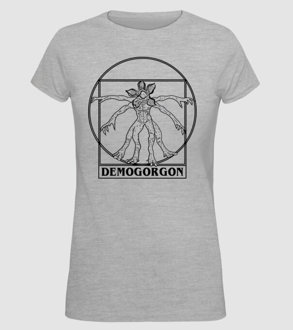 demogorgon da vinci model gri pe tricou