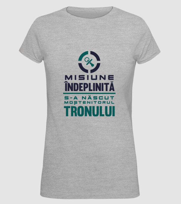 Misiune îndeplinită model gri pe tricou