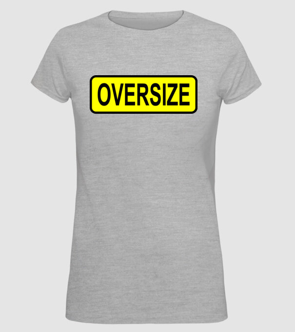 Oversize model gri pe tricou