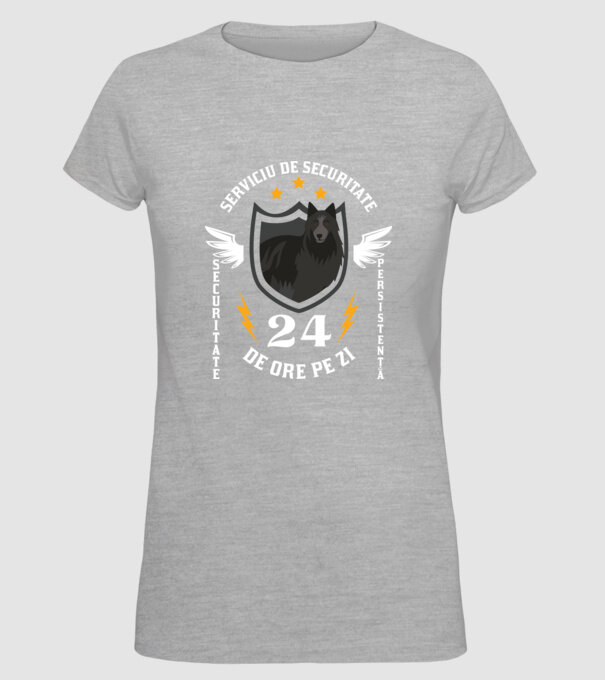 serviciu de securitate - securitate - persistență - 24 de ore pe zi model gri pe tricou