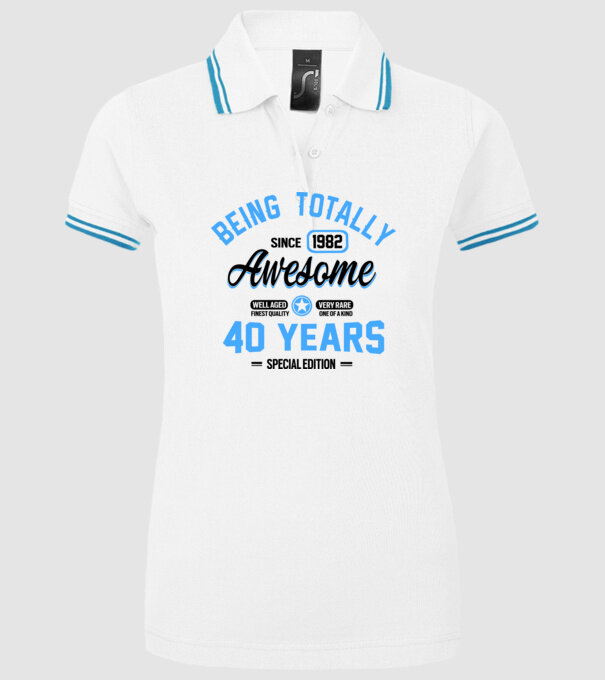 40 years of being totally awesome model alb pe tricou