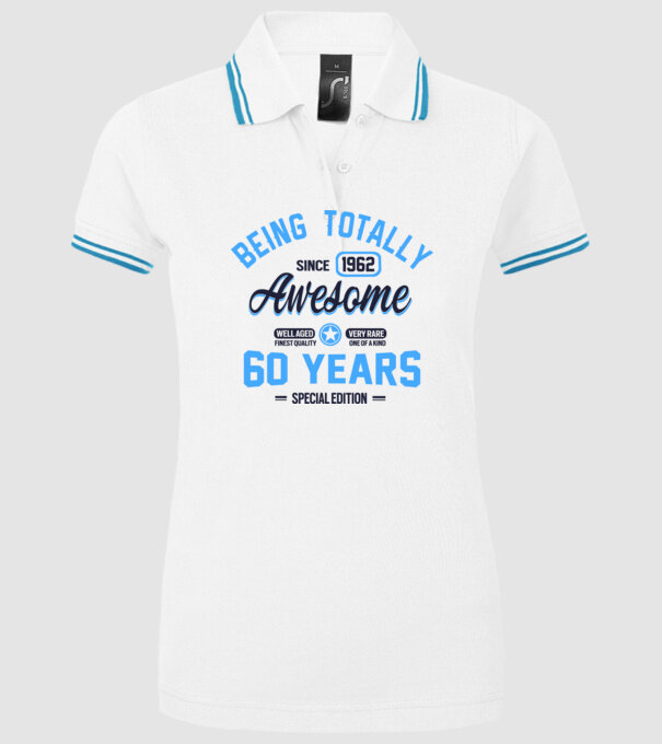60 years of being totally awesome model alb pe tricou