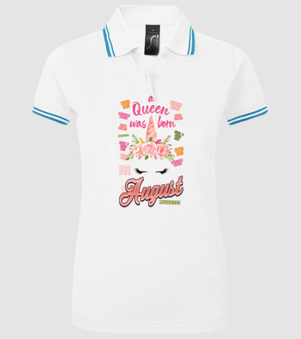 A queen was born in AUGUSZTUS model alb pe tricou