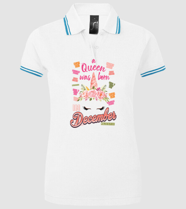 A queen was born in DECEMBER model alb pe tricou