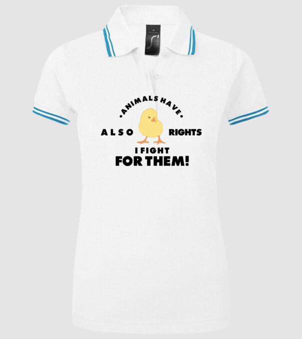 Animals also have rights model alb pe tricou