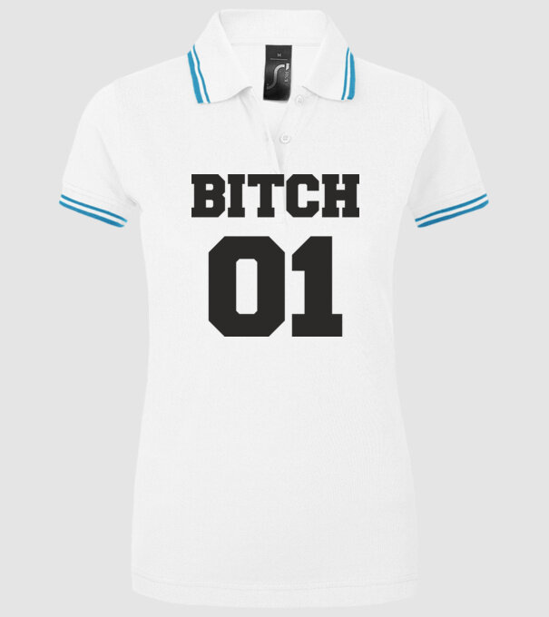Bitch 01 model alb pe tricou