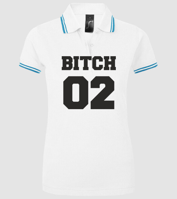 Bitch 02 model alb pe tricou