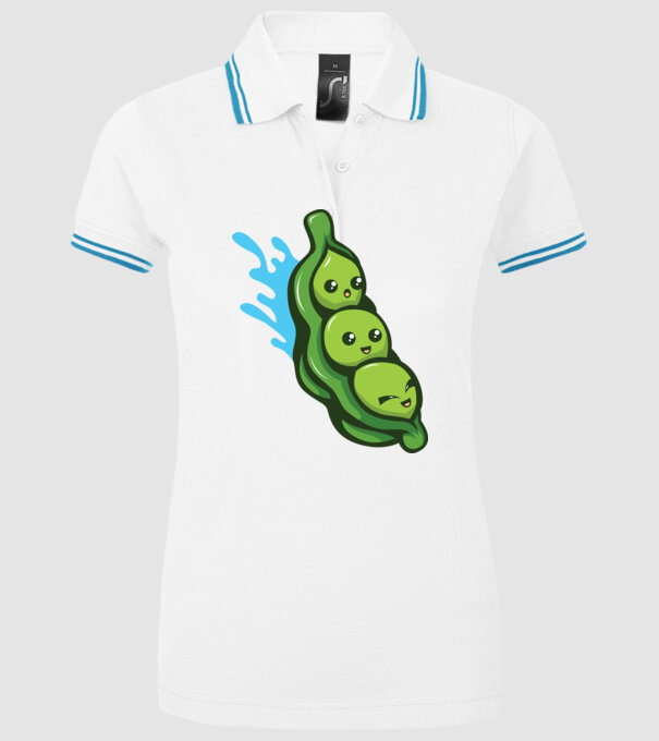 Mazăre model alb pe tricou