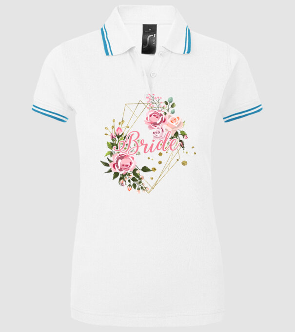 BRIDE roses floral model alb pe tricou