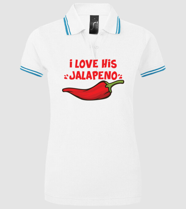 Couple JALAPENO model alb pe tricou