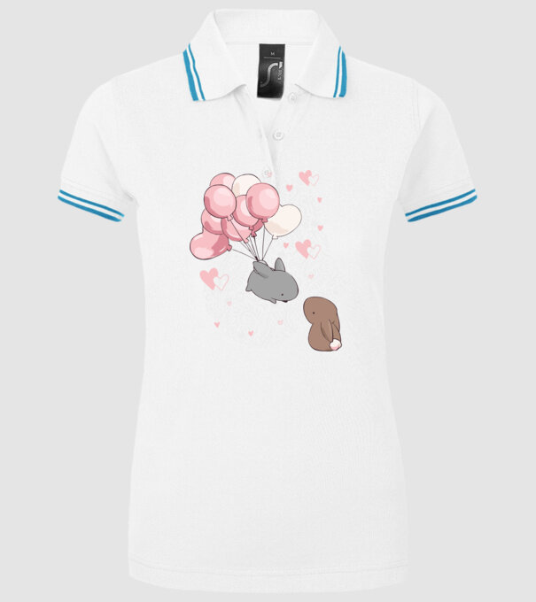 Pentru tine inima mea e în flăcări iepurași roz model alb pe tricou