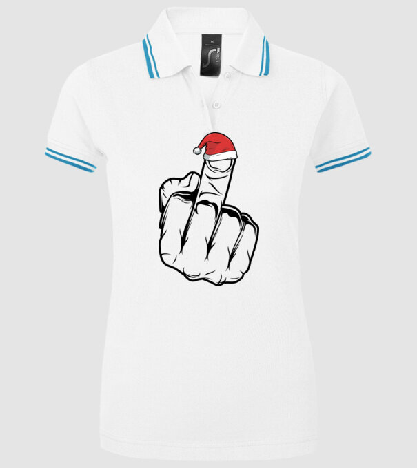 f u christmas model alb pe tricou