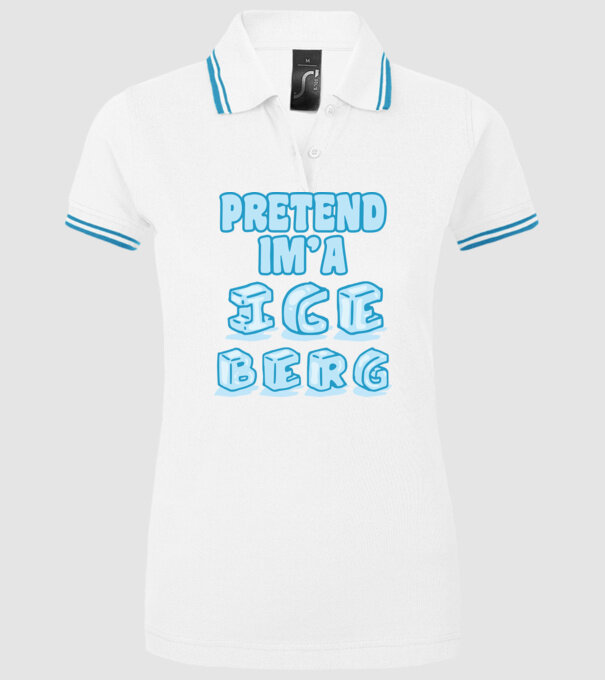 Iceberg carnaval model alb pe tricou
