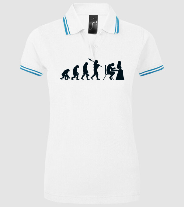 Game evolution model alb pe tricou