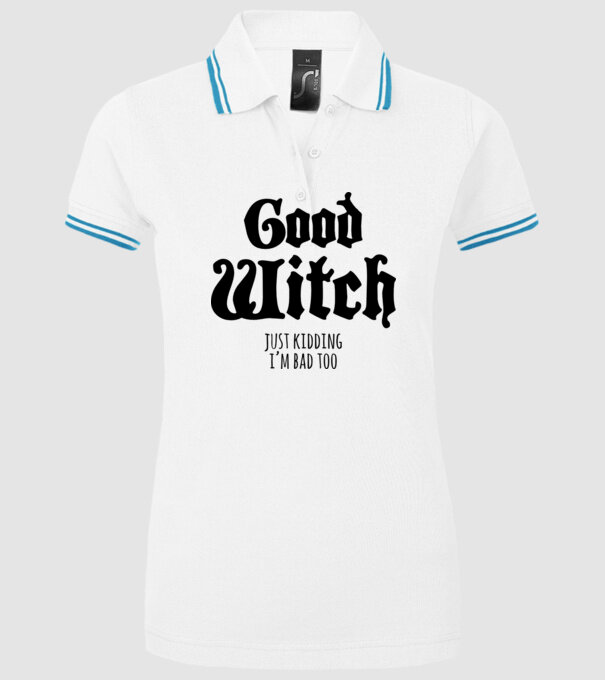 Good Witch tricou cuplu model alb pe tricou