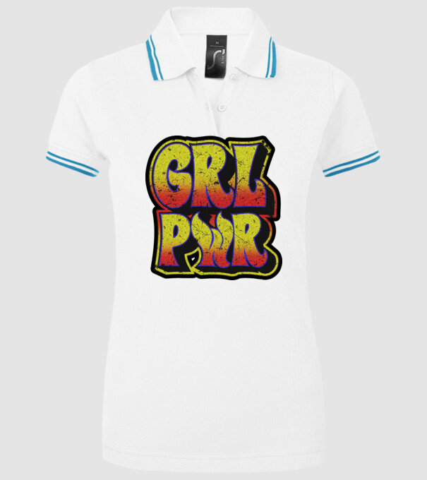 Girl power model alb pe tricou