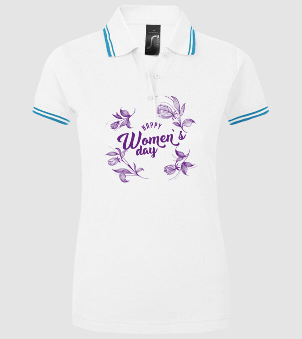 'Happy women''s day' model alb pe tricou
