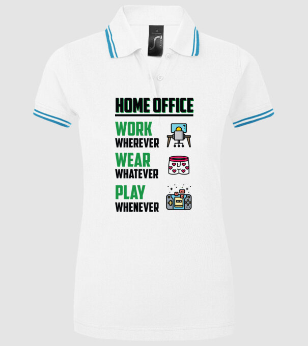 Home office model alb pe tricou