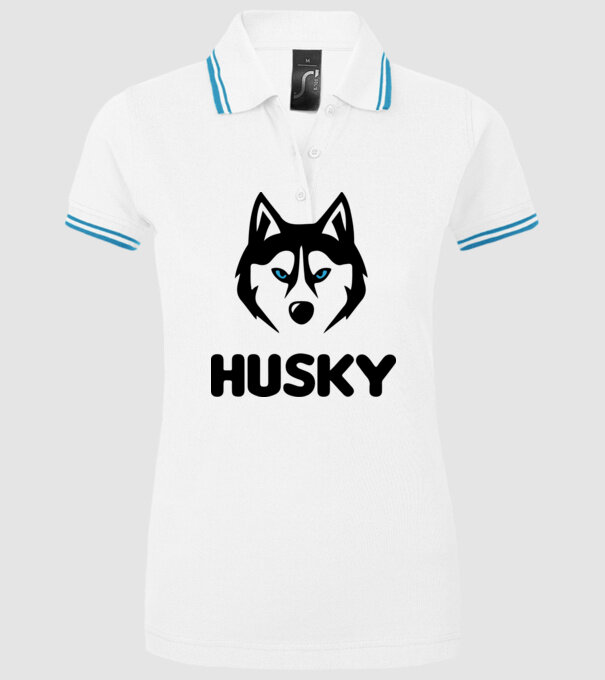 Husky băiat model alb pe tricou