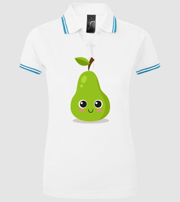 Pere model alb pe tricou