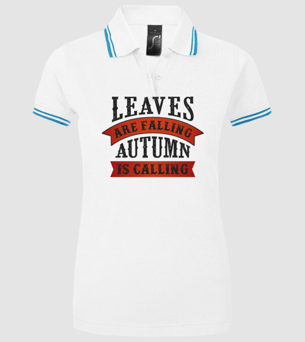 Leaves are falling autumn is calling model alb pe tricou