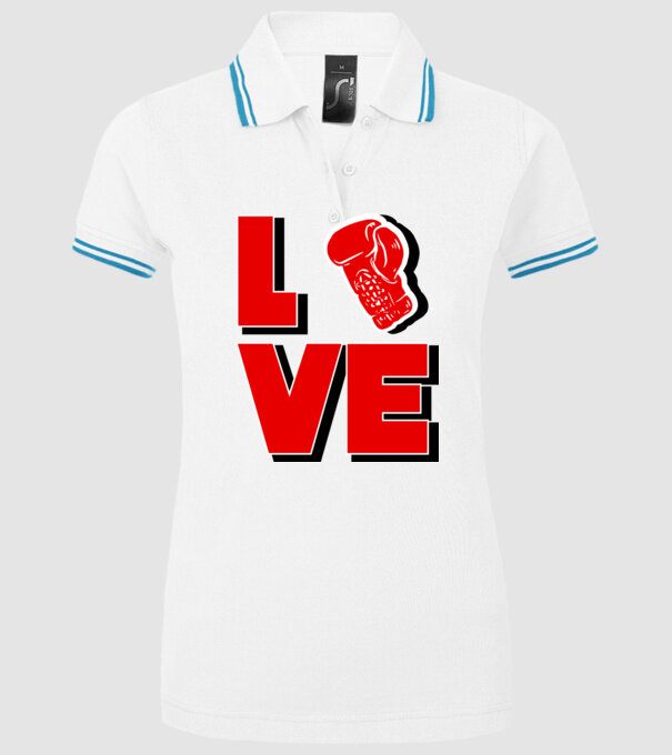 LOVE BOX model alb pe tricou