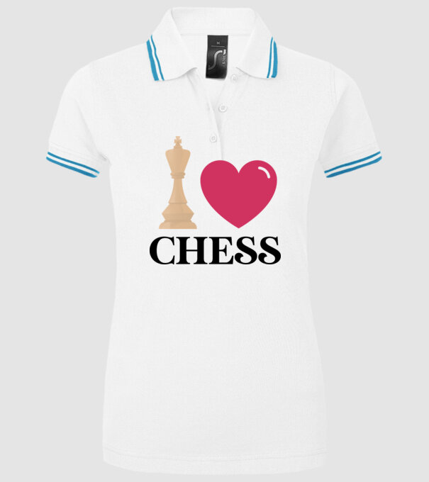Love chess model alb pe tricou