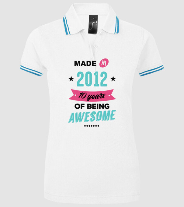 MADE in 2012 model alb pe tricou
