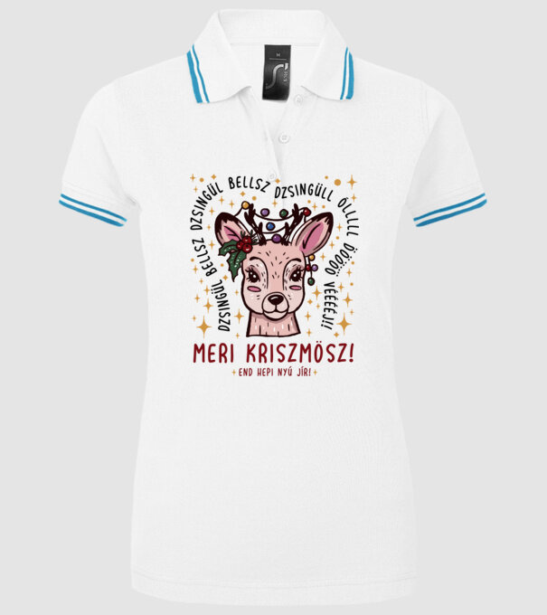 Cană dimensionată meri cristmăs djingăl bel model alb pe tricou
