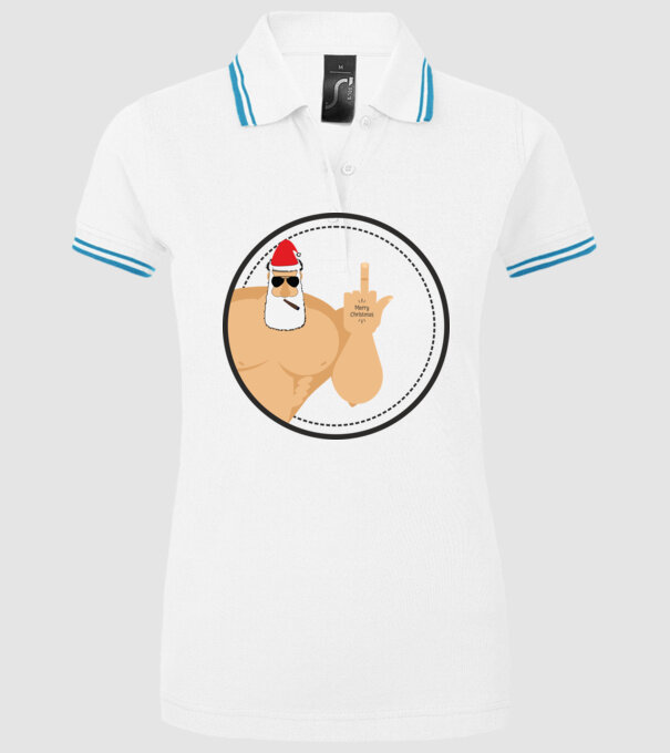 'Merry F''in Xmas' model alb pe tricou
