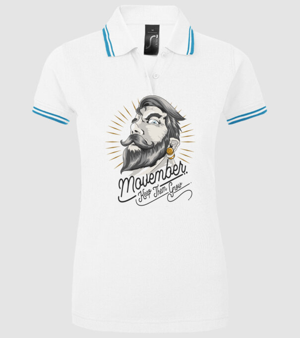 Movember Keep them grow No Shave November model alb pe tricou