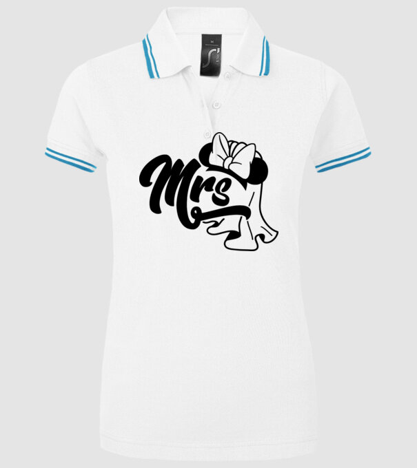 Mrs Mouse model alb pe tricou