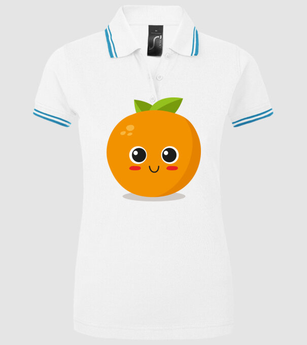 Portocală model alb pe tricou