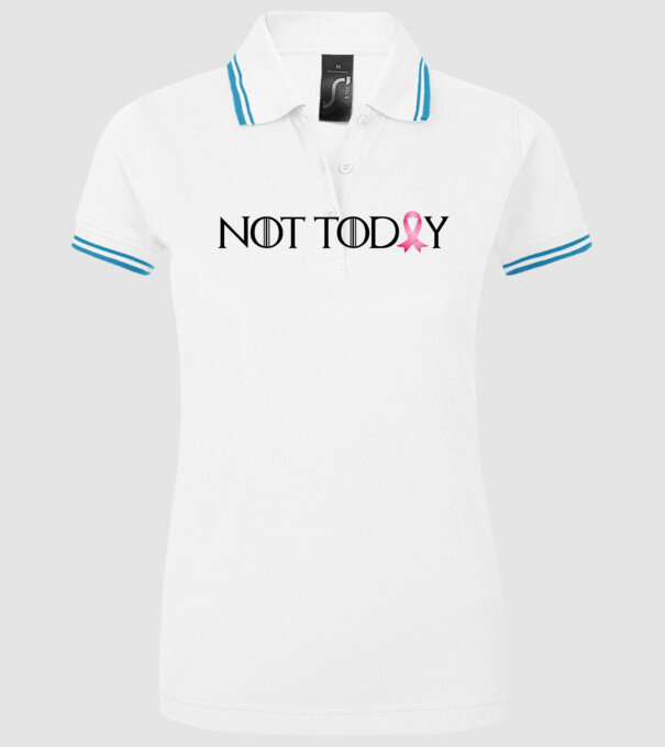 Not today model alb pe tricou
