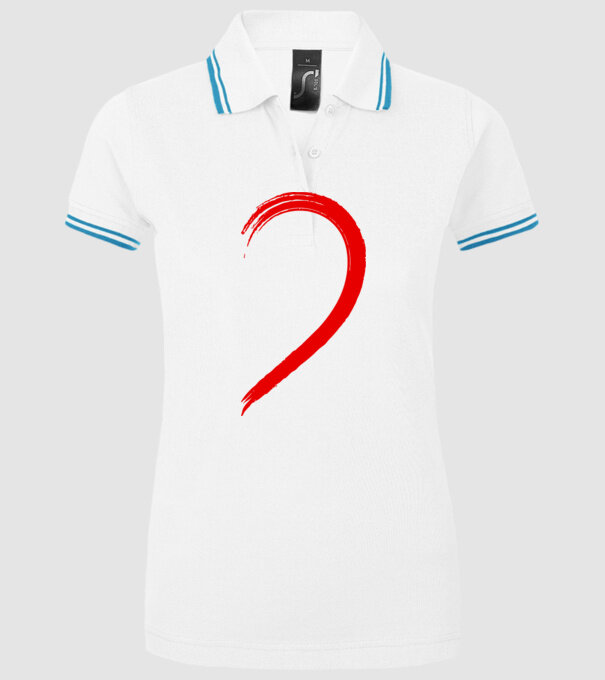 Inimă pereche stânga model alb pe tricou