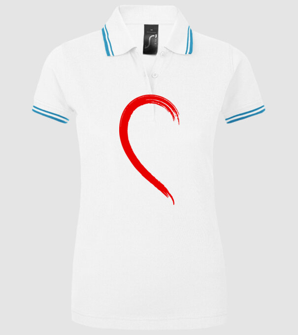 Inimă pereche dreapta model alb pe tricou