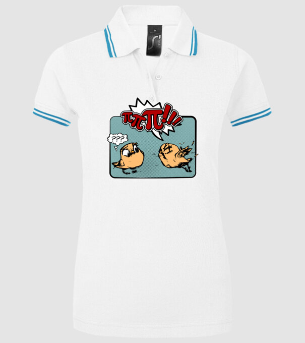 Pi Pi model alb pe tricou