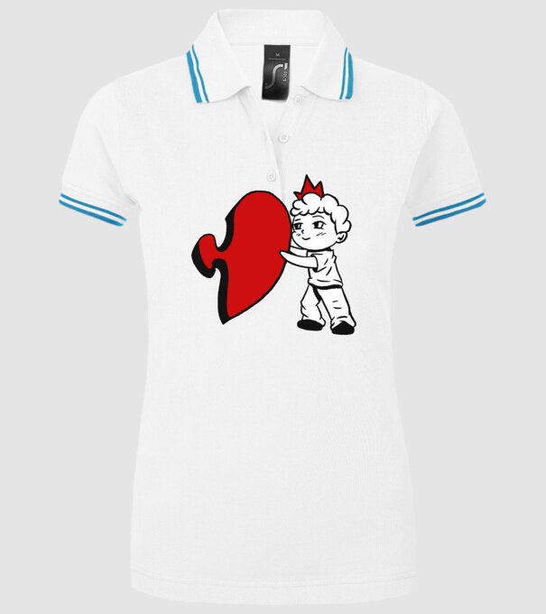 Pereche Puzzle băiat model alb pe tricou